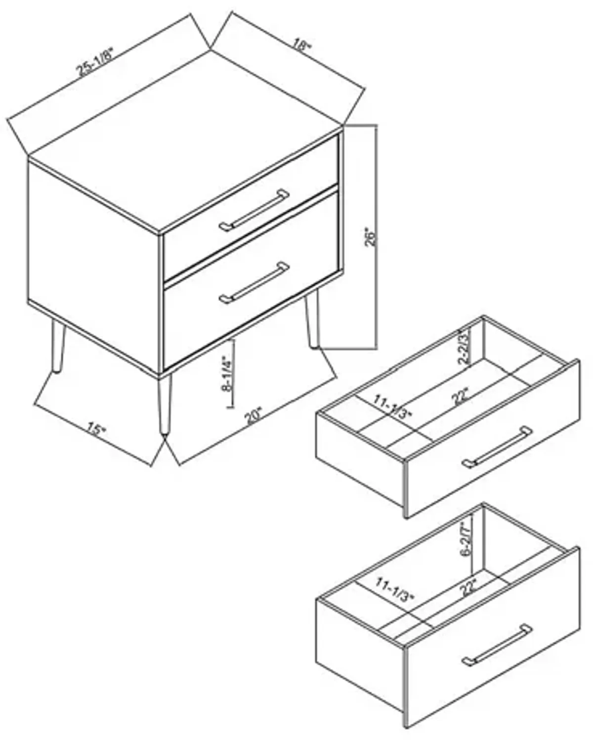 Thyson Green Nightstand