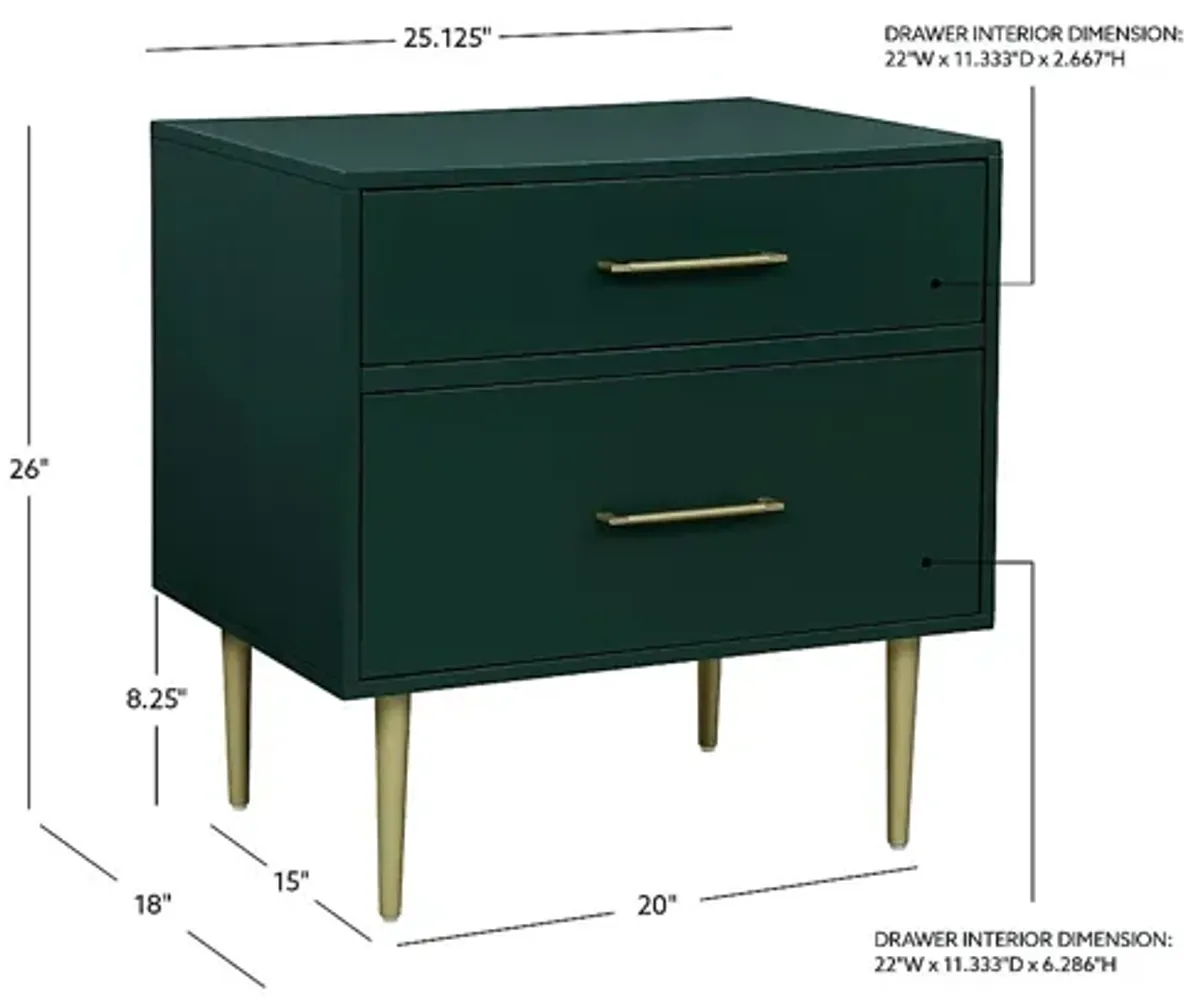 Thyson Green Nightstand