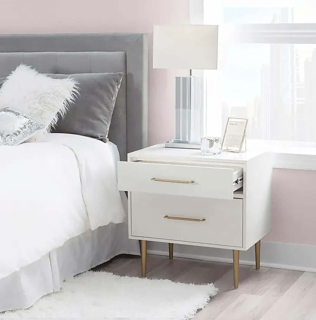 Thyson White Nightstand