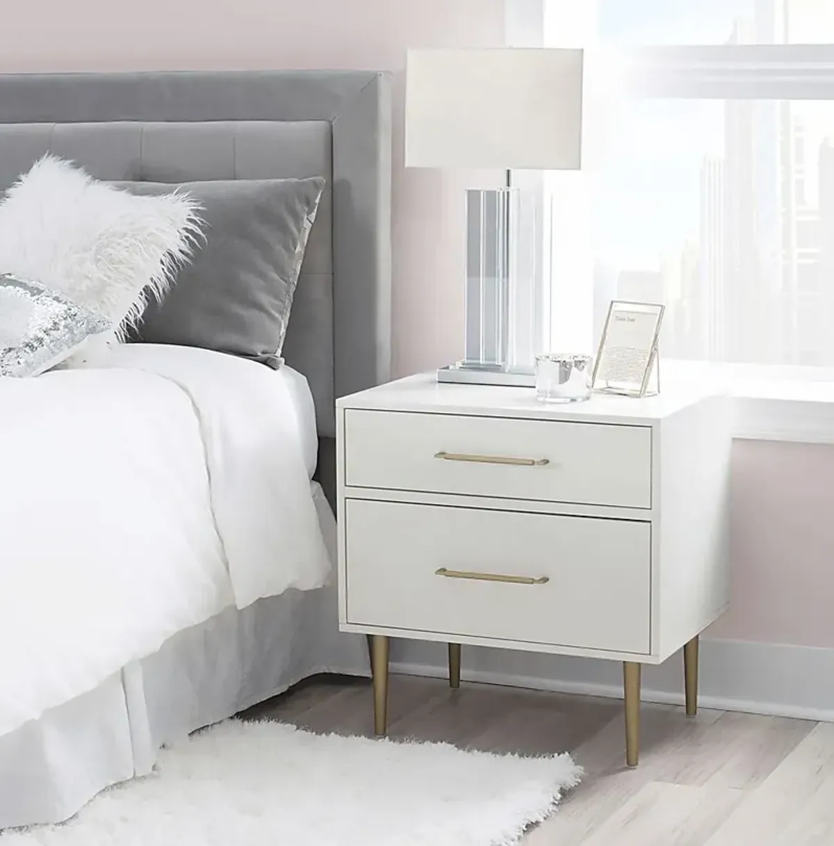 Thyson White Nightstand