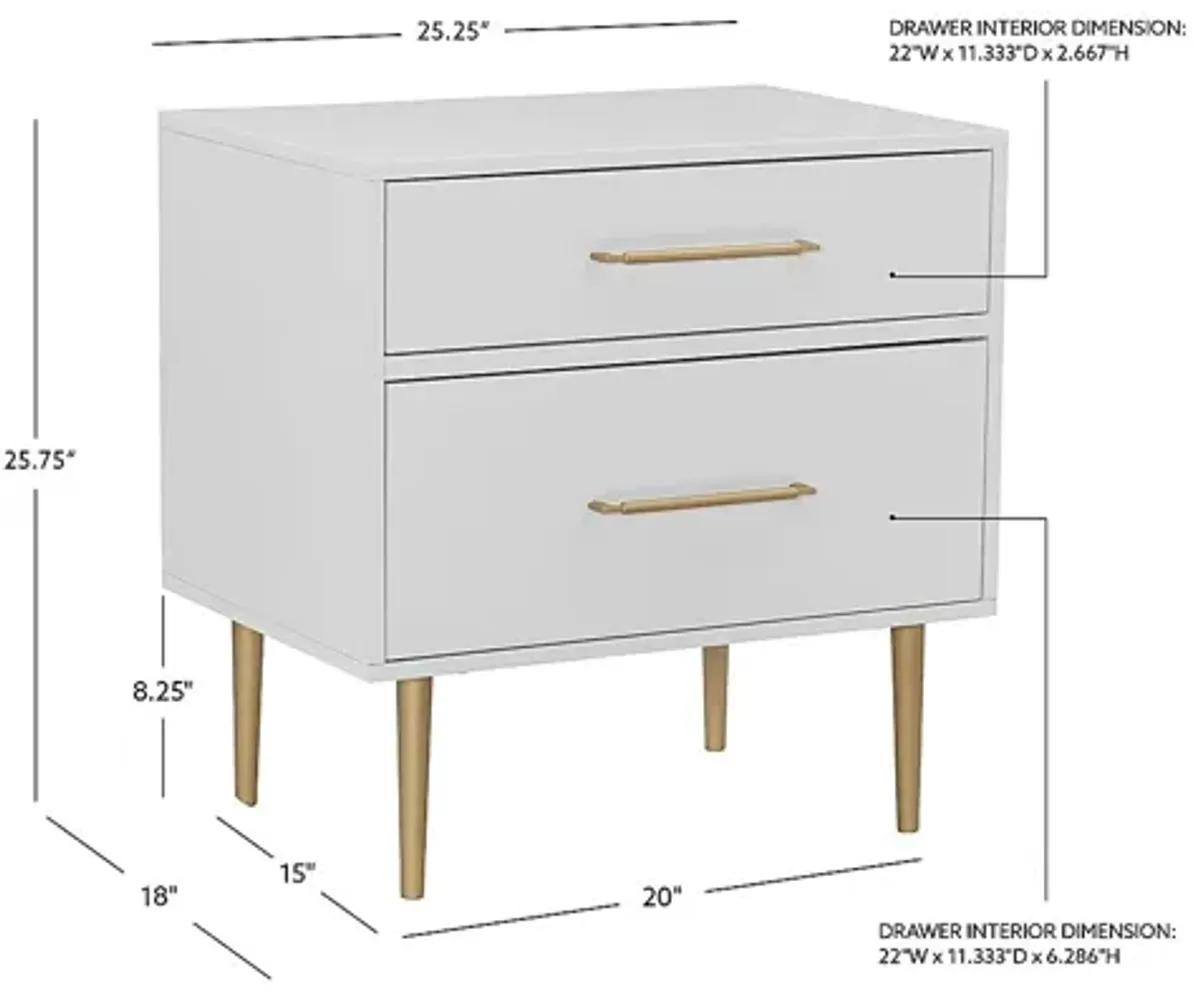 Thyson White Nightstand