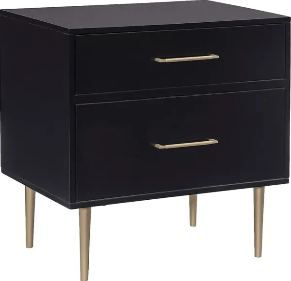 Thyson Black Nightstand