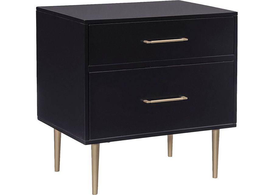 Thyson Black Nightstand