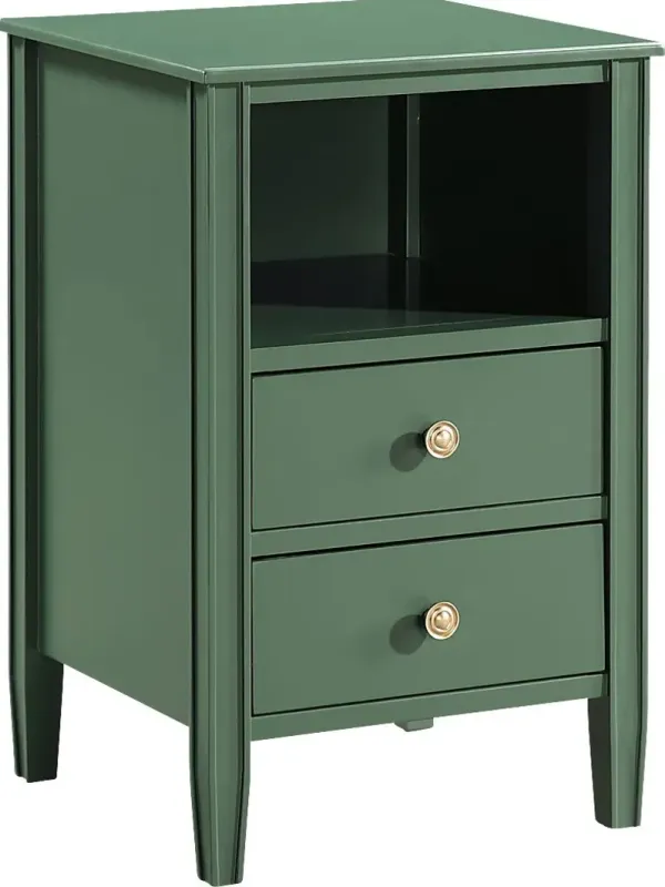 Rhad Green Nightstand