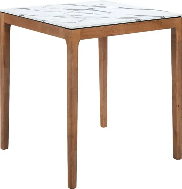 Sherin White Square Counter Height Table