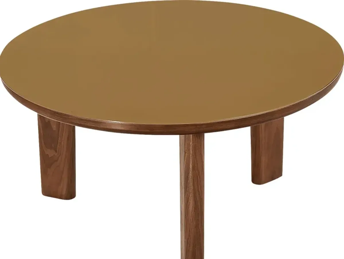 Crystalware Brown Round Dining Table