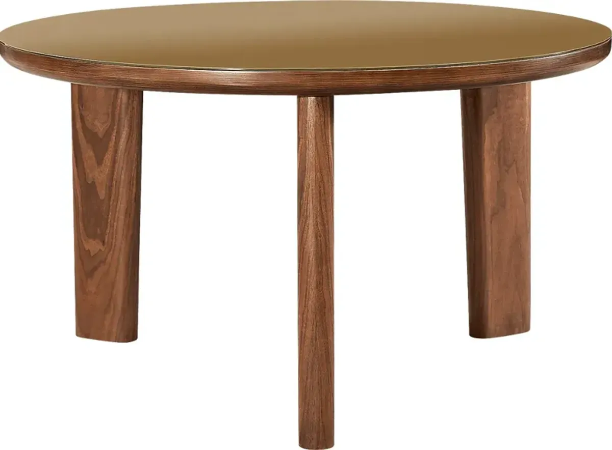 Crystalware Brown Round Dining Table