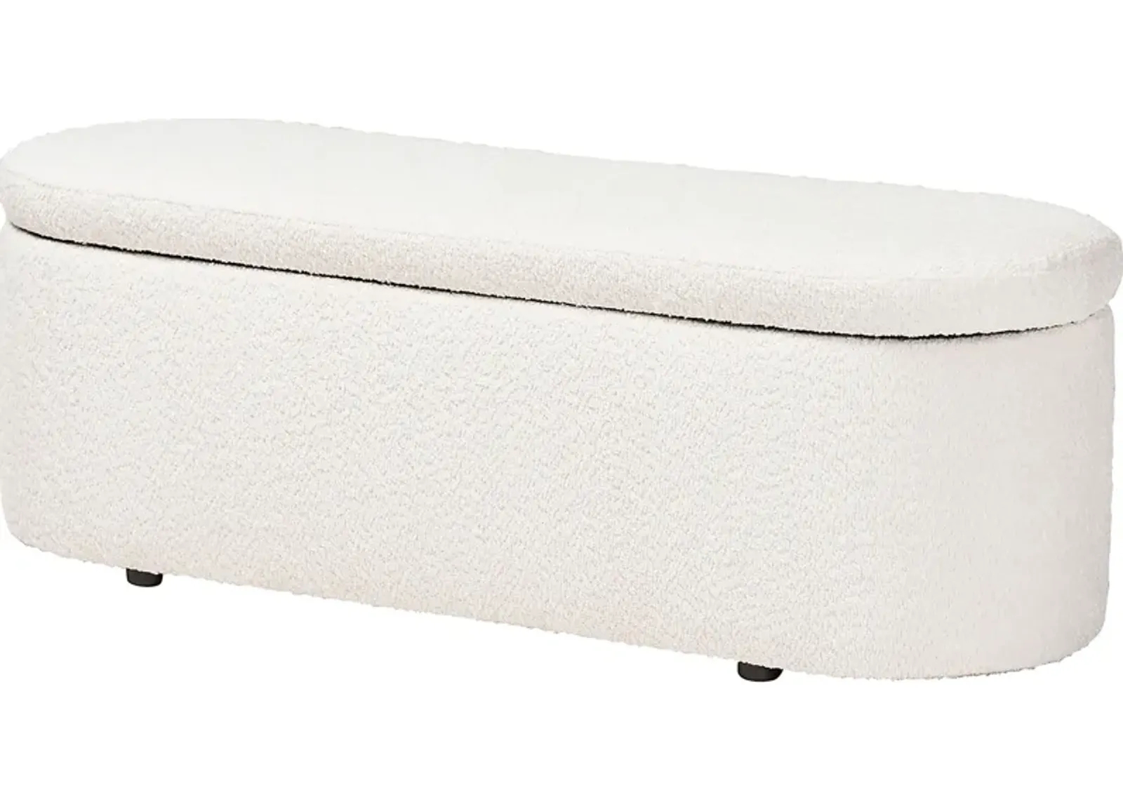 Alagna White Storage Bench