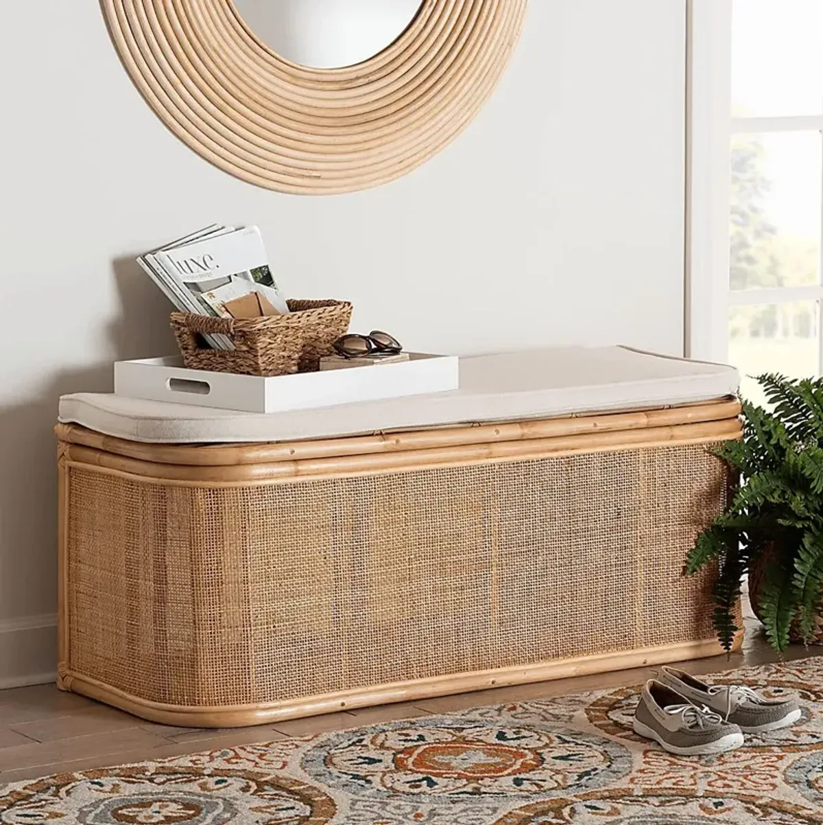 Wynstone Brown Storage Bench