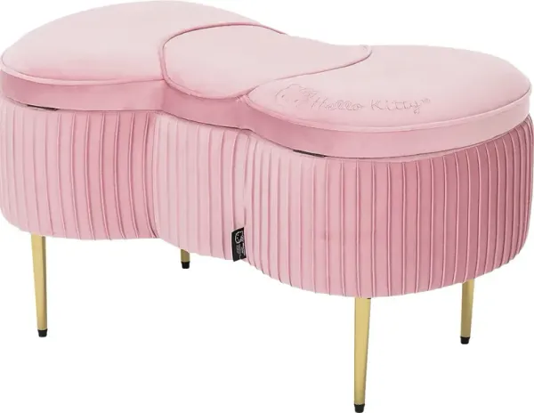 Kids Hello Kitty Pink Storage Bench