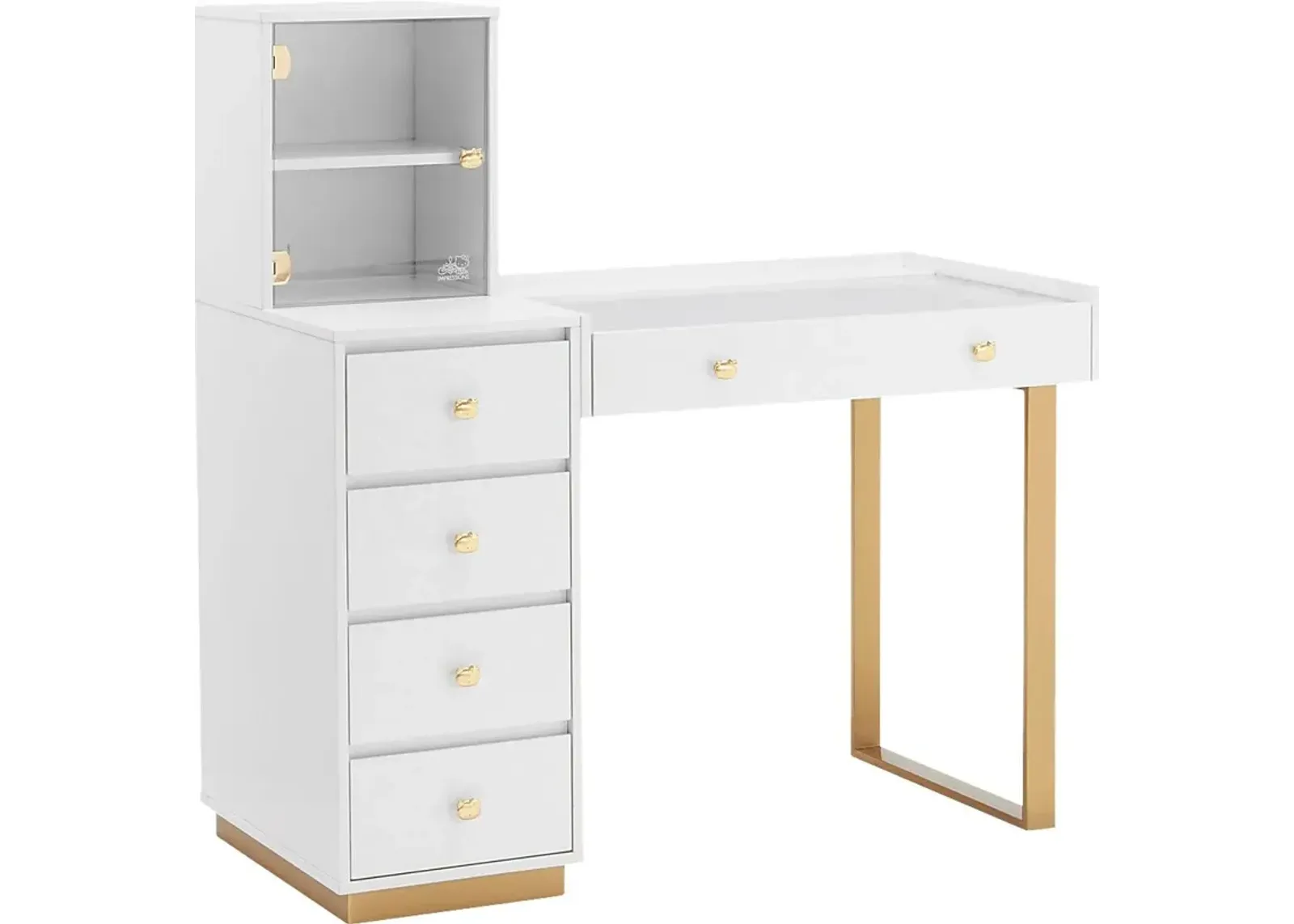 Kids Hello Kitty Vanity I Gold Desk