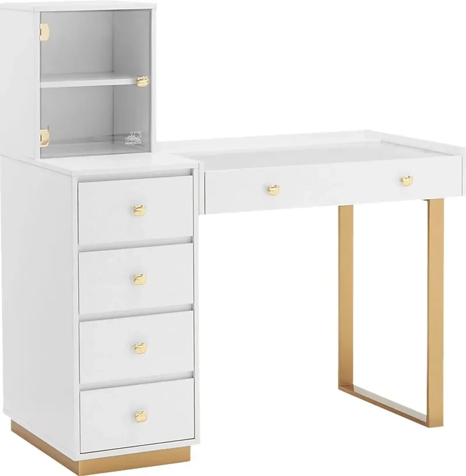 Kids Hello Kitty Gold Vanity I Desk