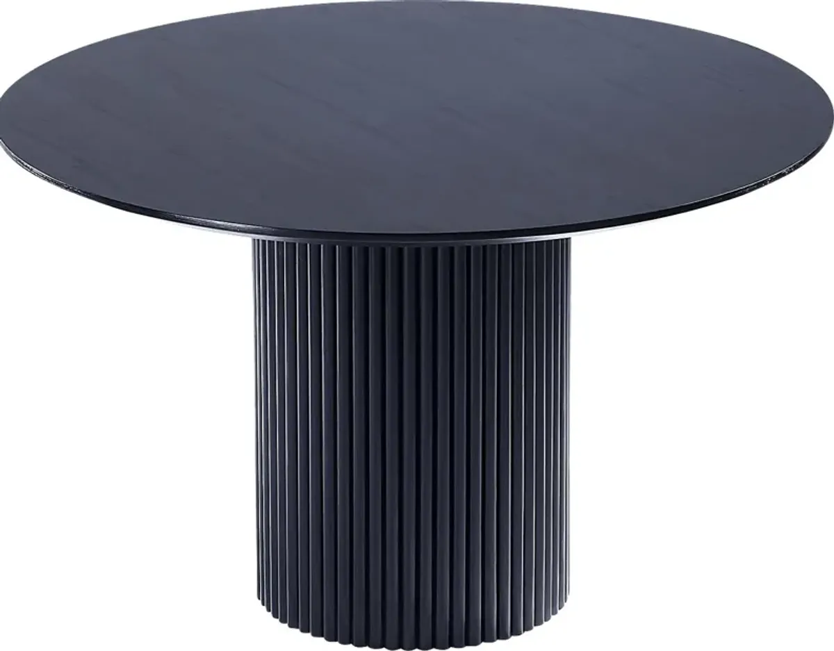 Bermuda Black and Black 7 Pc Dining Table Set