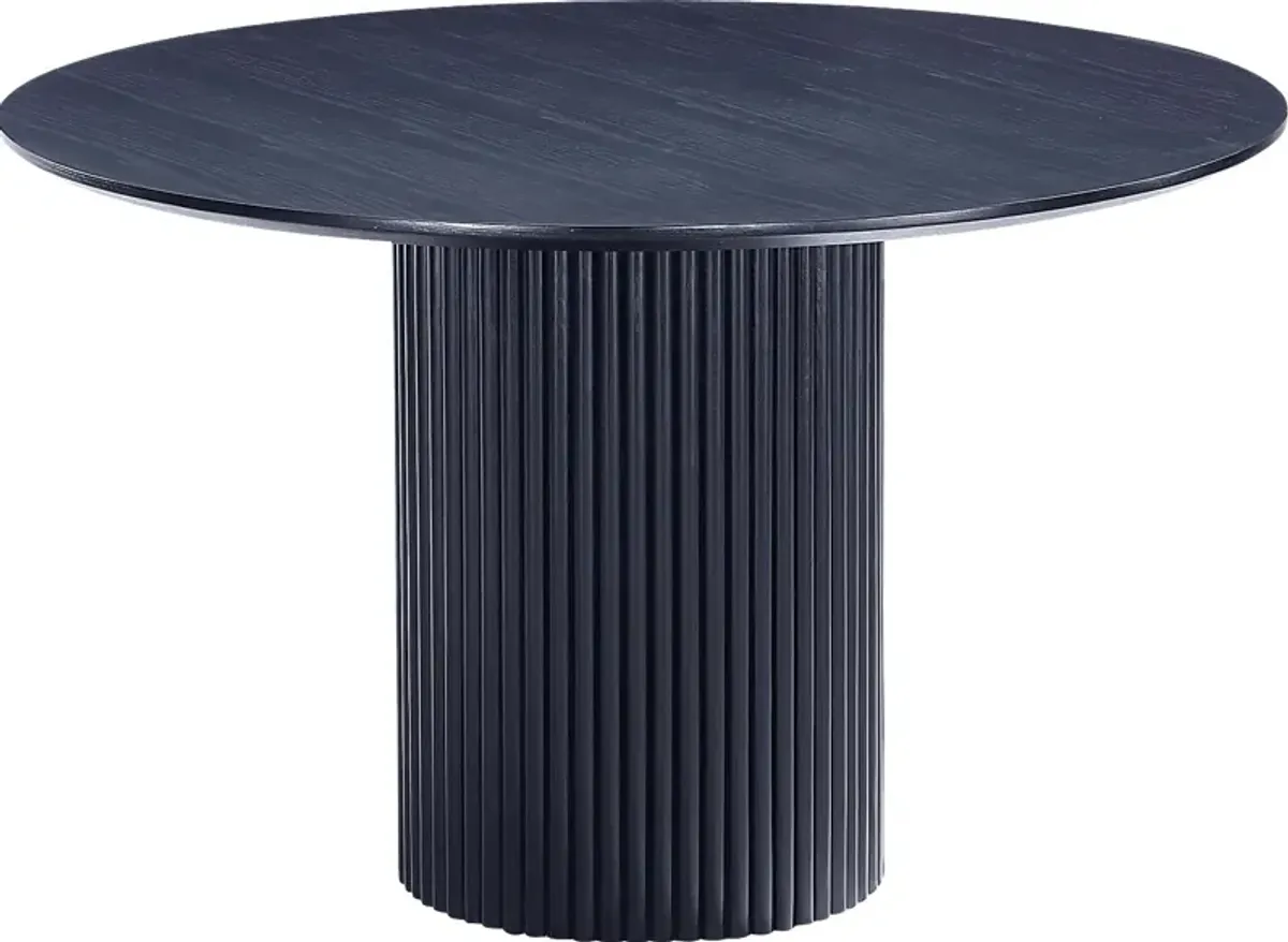 Bermuda Black and Black 7 Pc Dining Table Set