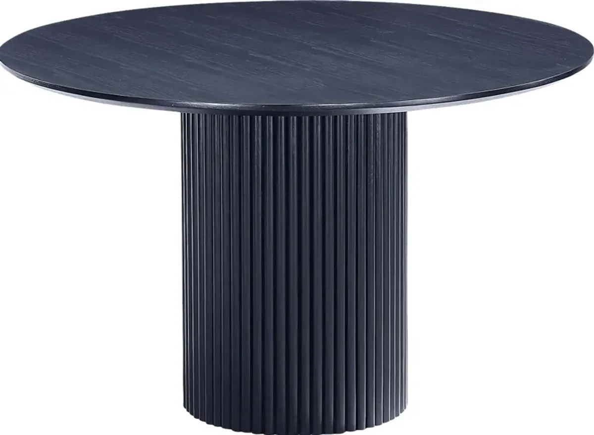 Barbette Black and Silver 7 Pc Dining Table Set