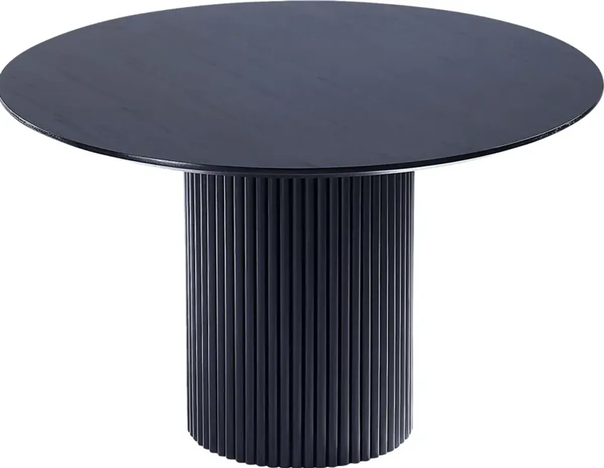 Barbette Black and Silver 7 Pc Dining Table Set