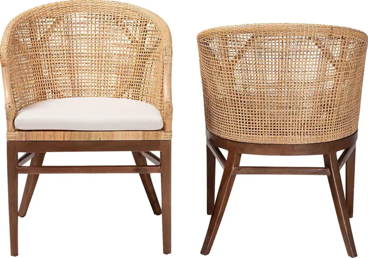 Barrely Brown Dining Chair, Set of 2