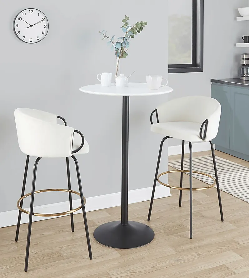 Tallfern White Adjustable Pub Table