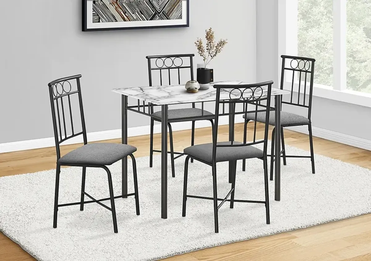 Daveitta Gray Dining Table Set