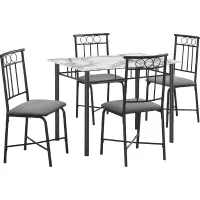Daveitta Gray Dining Table Set