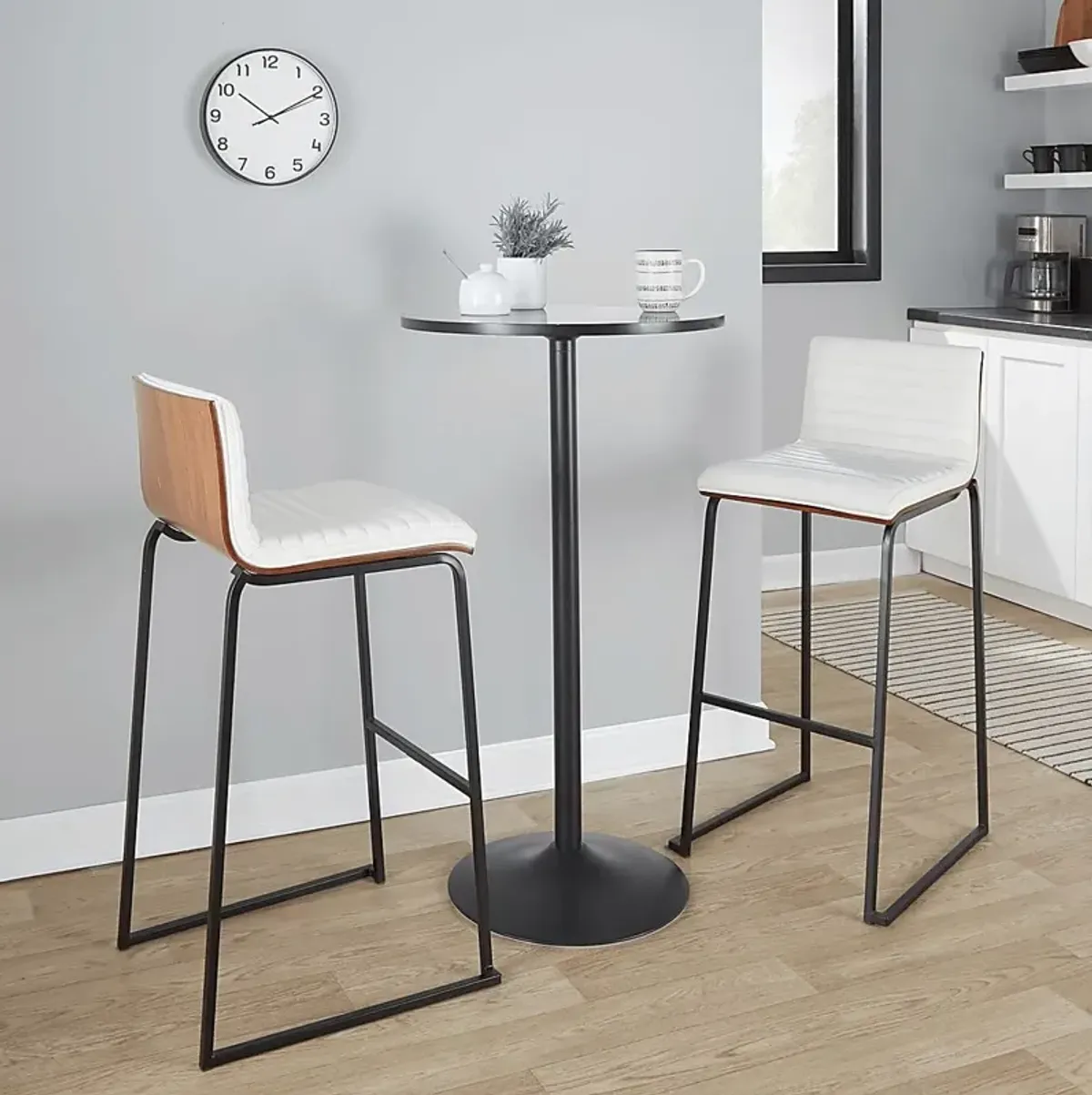 Faye Lane Black Adjustable Pub Table