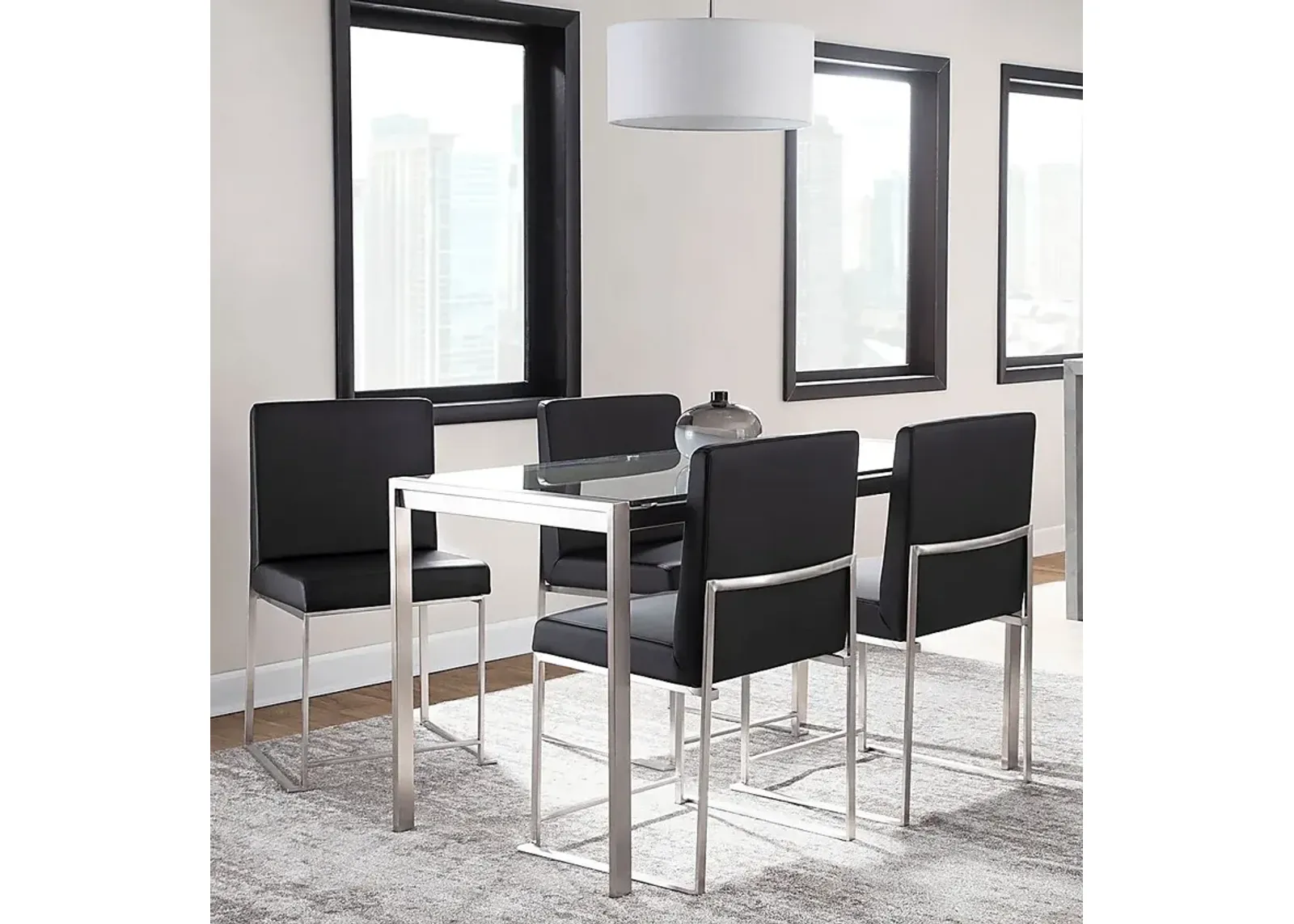 Valeview Black 5pc Dining Set