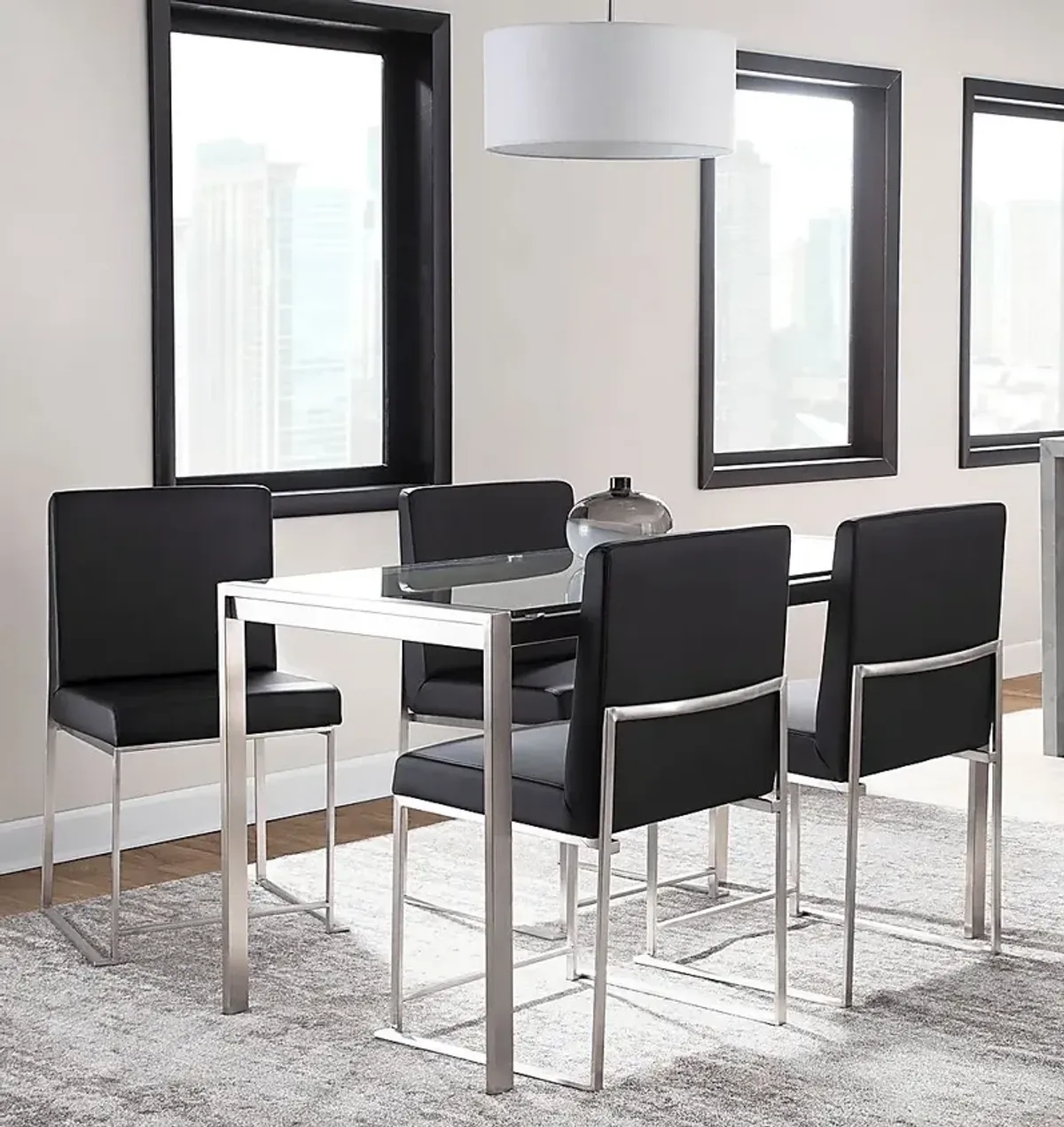 Valeview Black 5pc Dining Set