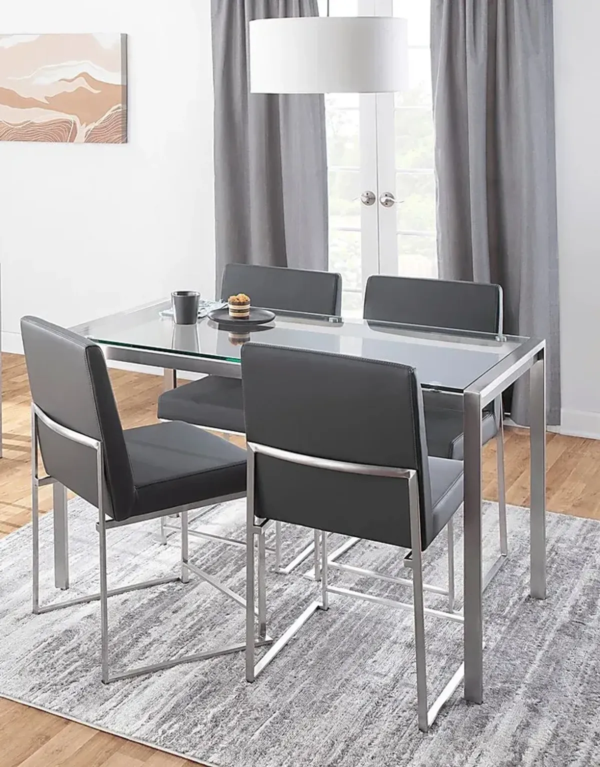 Valeview Gray 5pc Dining Set