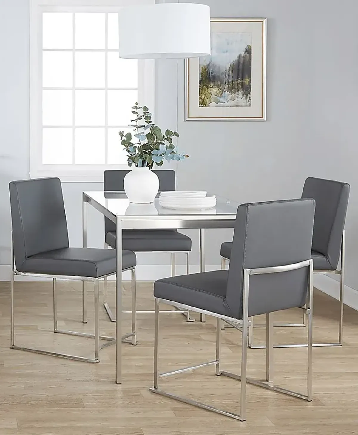 Valeview Gray 5pc Dining Set