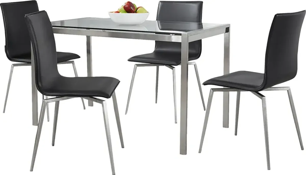 Upsall I Black 5pc Dining Set