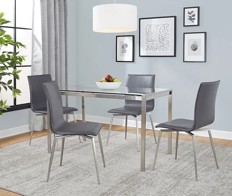 Upsall I Gray 5pc Dining Set