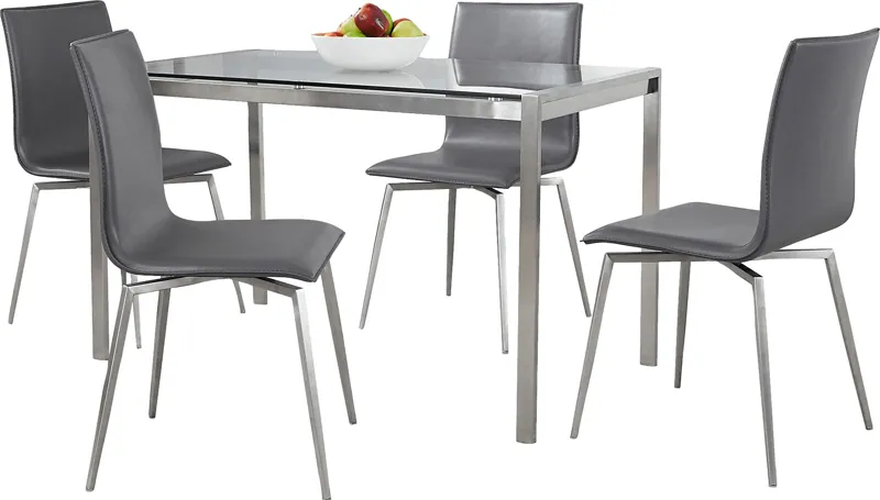 Upsall I Gray 5pc Dining Set