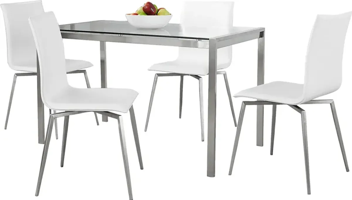 Upsall I White 5pc Dining Set