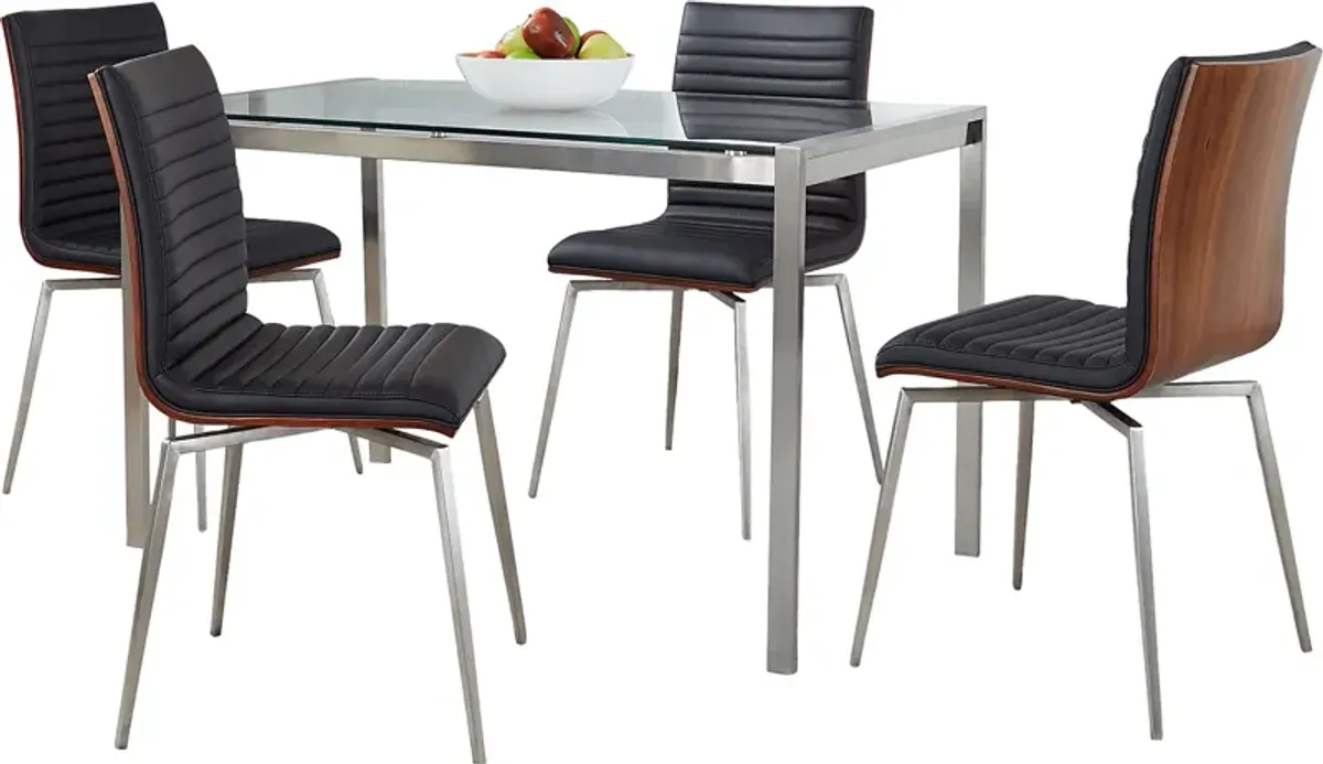 Upsall II Black 5pc Dining Set