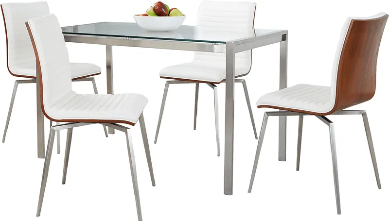 Upsall II White 5pc Dining Set