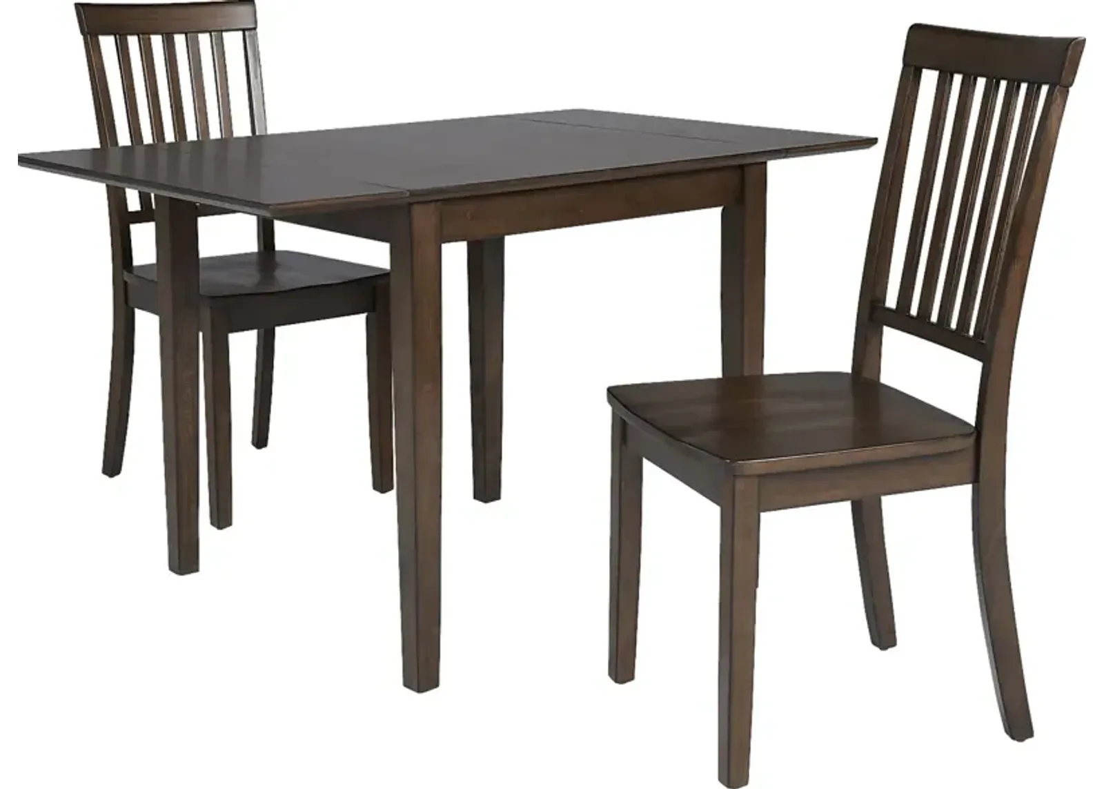 Koluder Brown Drop Leaf Dining Table w/ 2 Dining Chairs