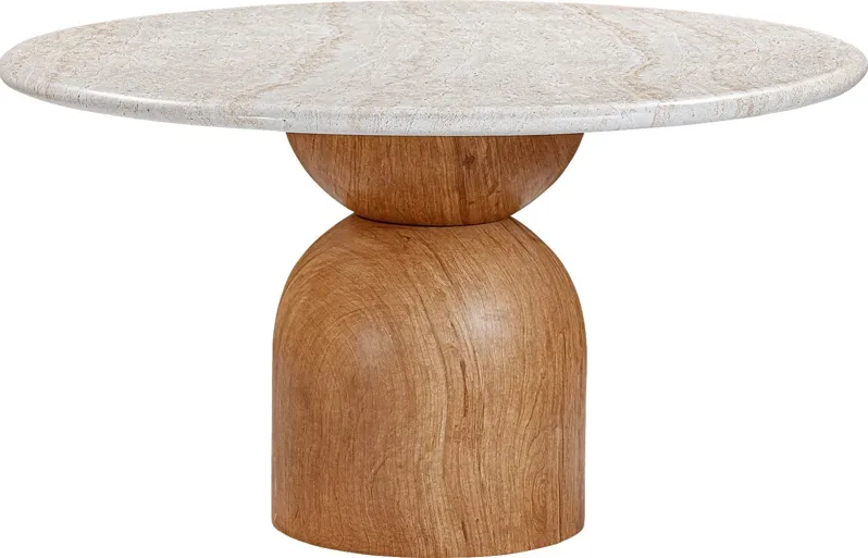Sandeep Brown Round Dining Table