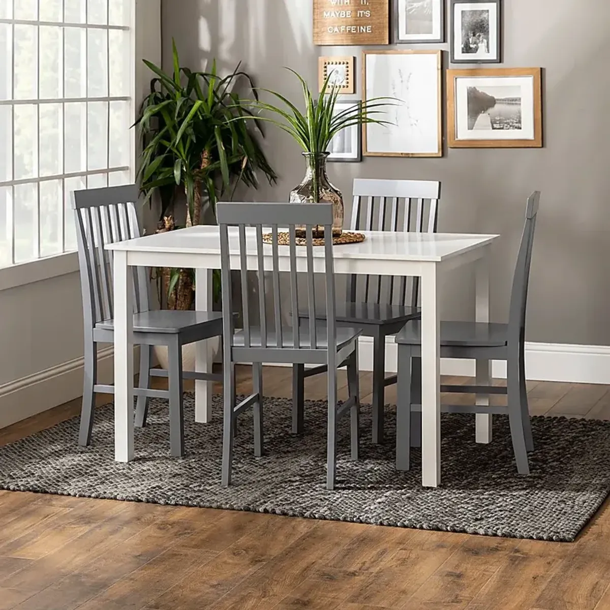 Pamrapo White 5 pc. Dining Set