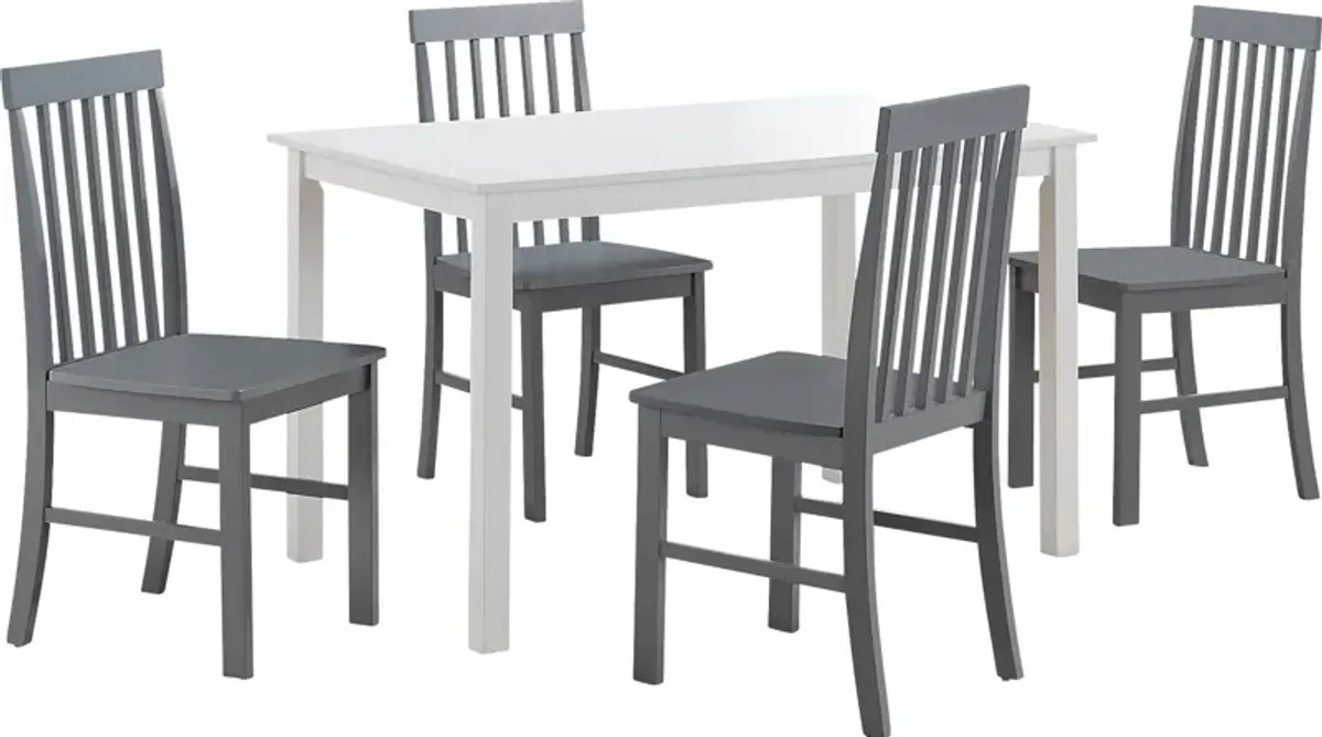 Pamrapo White 5 pc. Dining Set