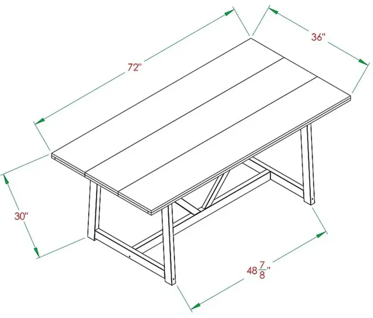 Pembrooke Gray Dining Table