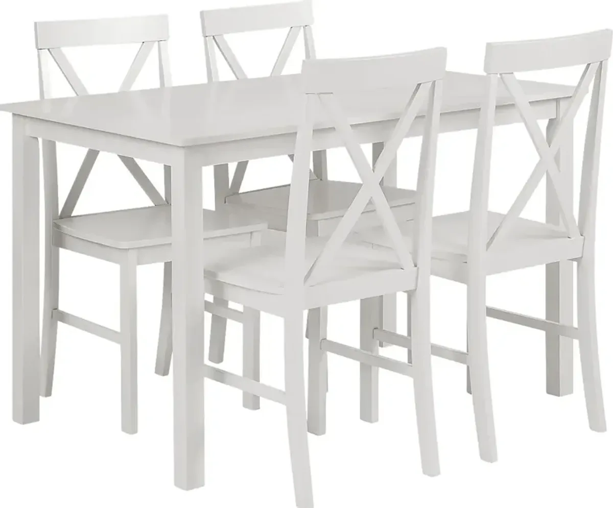 Barrette White 5 pc. Dining Set