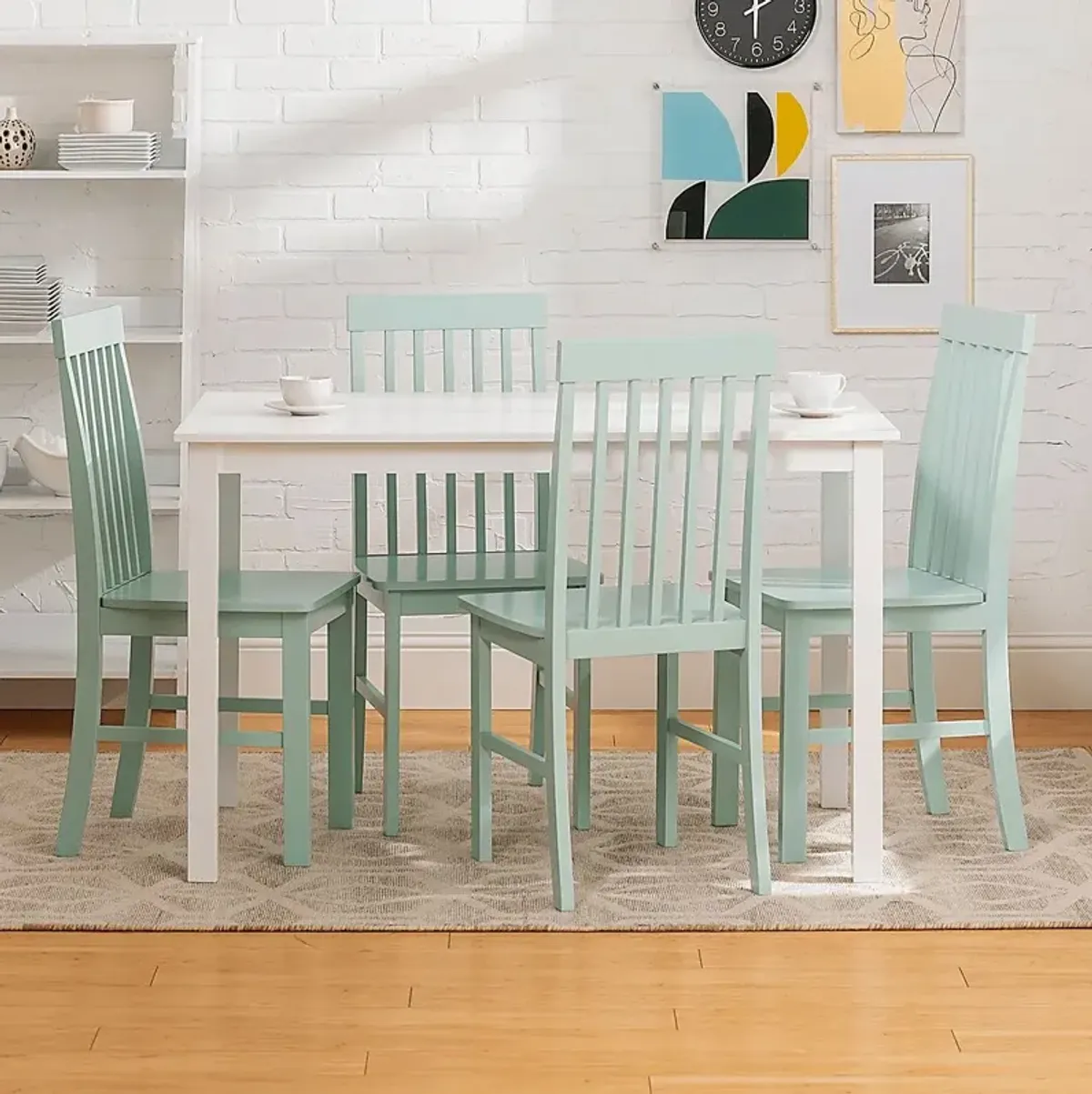 Barrette Green 5 pc. Dining Set