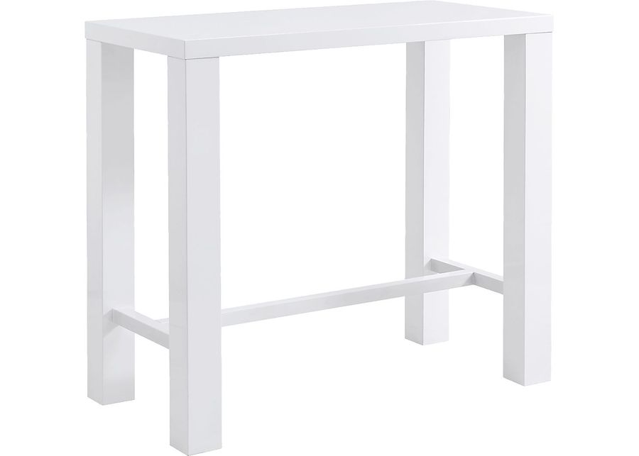 Chevae White Bar Height Table