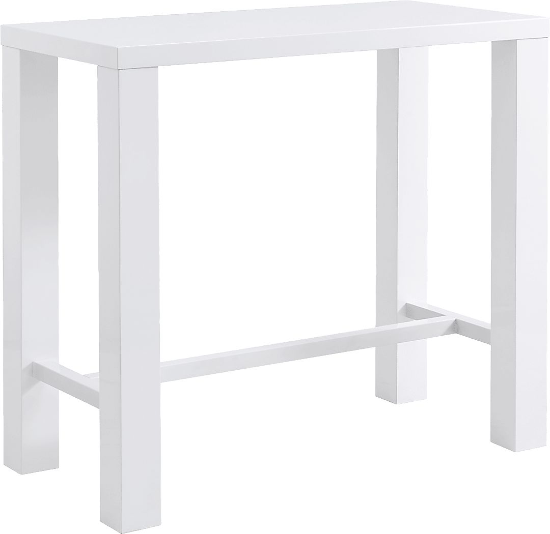 Chevae White Bar Height Table