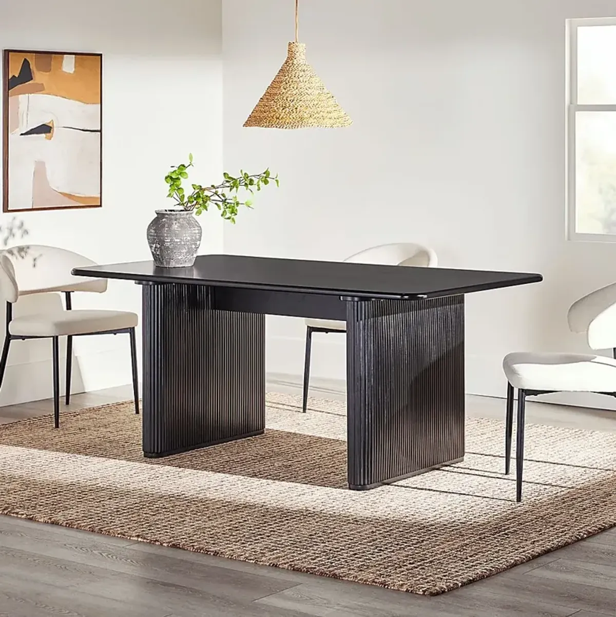 Bearoak Black Dining Table