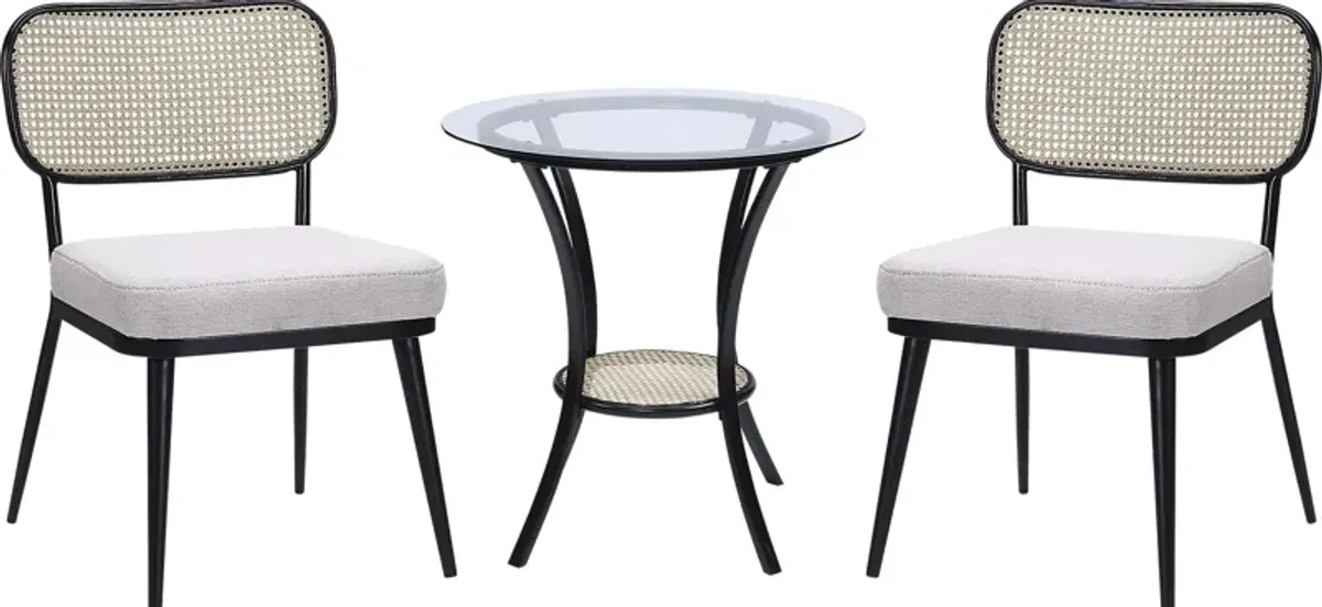 Ravensaide Black 3 Pc Dining Set