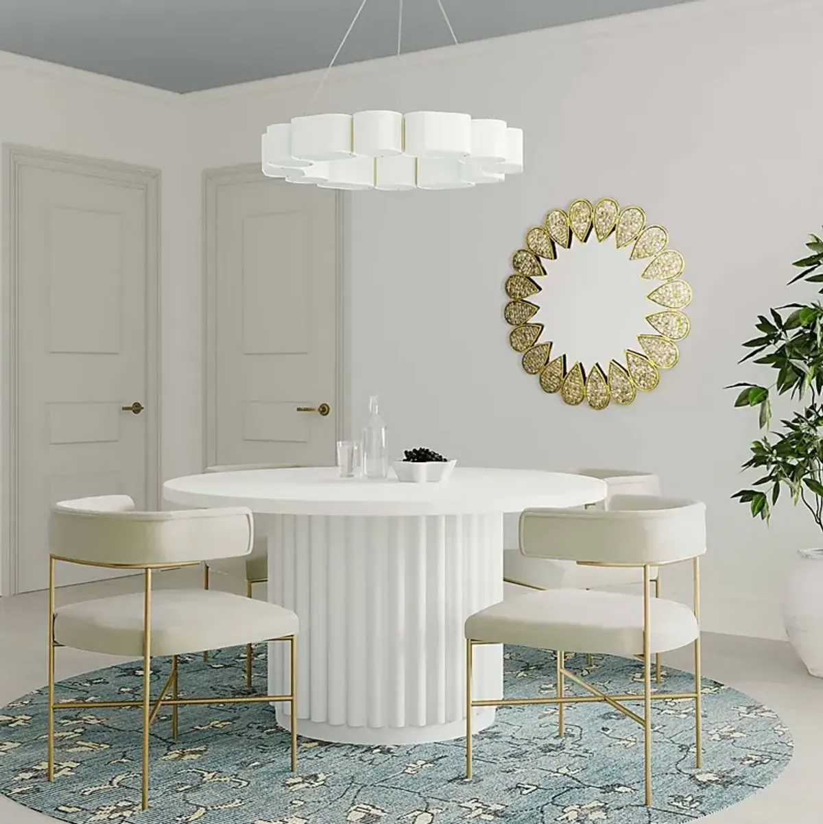 Stailey White Dining Table