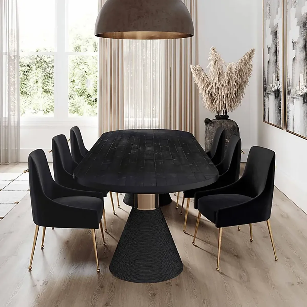 Gasteiger Black Oval Dining Table