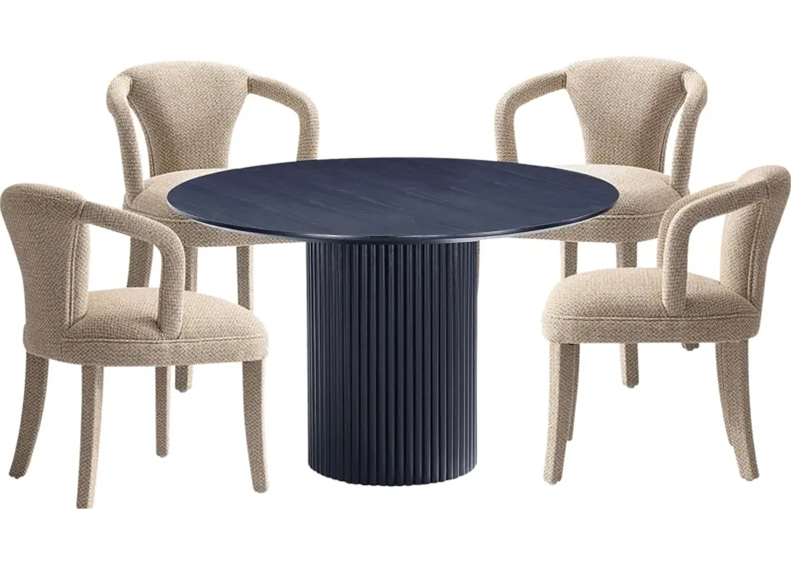 Enramada Black and Gold 5 Pc Dining Table Set