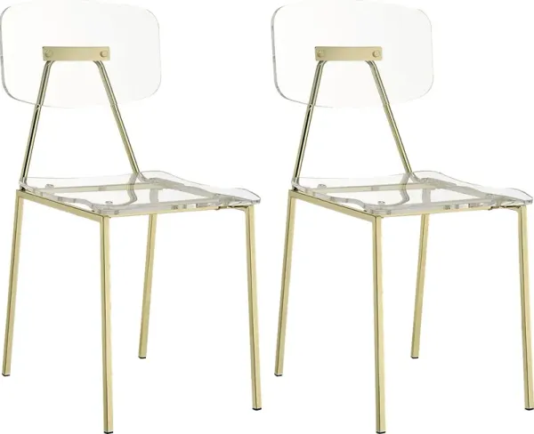 Hamdin I Clear Side Chair, Set of 2